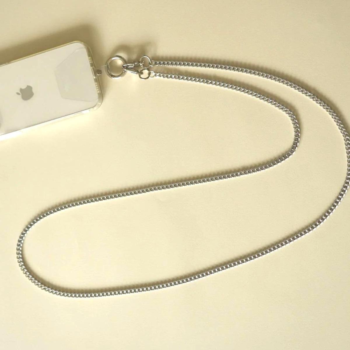 【LENERAオリジナルスマートフォンショルダー】 smartphone shoulder - yurve / silver