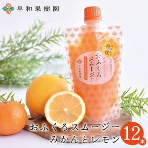 【早和果樹園】おふくろスムージーみかんと檸檬12本入り 飲むみかんゼリー(パウチタイプのジュレ)(B1089-1)