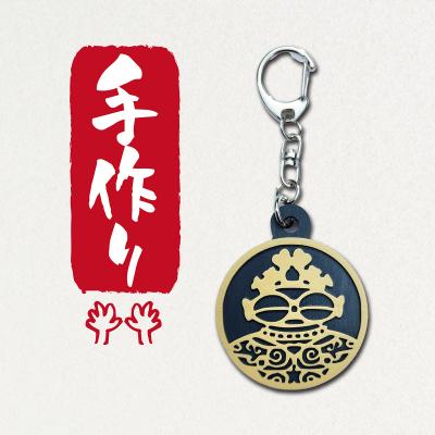 ふるさと納税 つがる市 遮光器土偶円形キーホルダー(白系) [0876] |  | 01