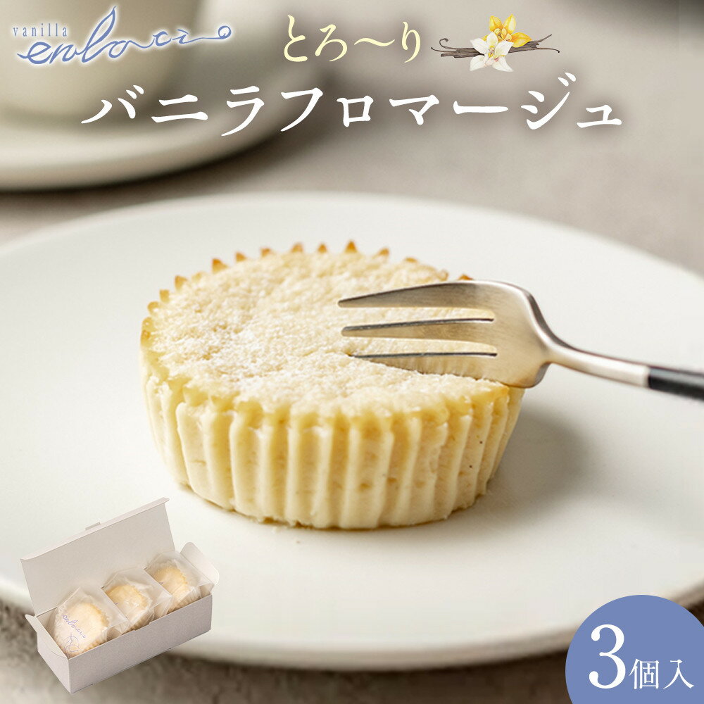 【ふるさと納税】とろーりバニラフロマージュ＜3個入＞ | 西宮 洋菓子工房 濃厚チーズケーキ バニラの香り なめらか食感 人気 おすすめ スイーツ チーズ デザート ギフト お取り寄せ 通販 送料無料 ふるさと納税