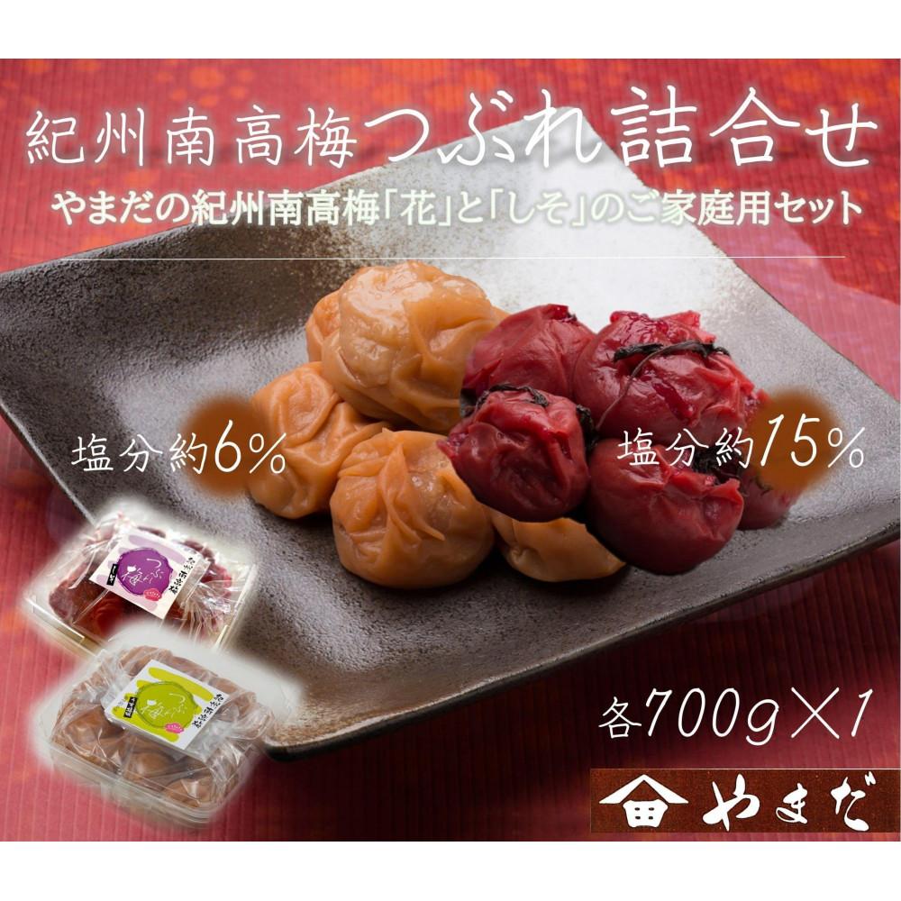 【ふるさと納税】ご家庭用 大容量 紀州南高梅 つぶれ梅 うす塩としそ漬の詰合せ ［YM17］ | 梅干し 梅 食品 加工食品 人気 おすすめ 送料無料