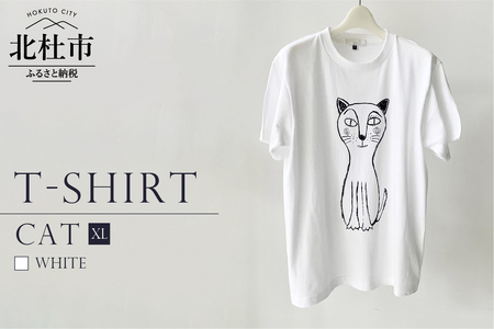 CAT T-SHIRT【XLサイズ／WHITE】