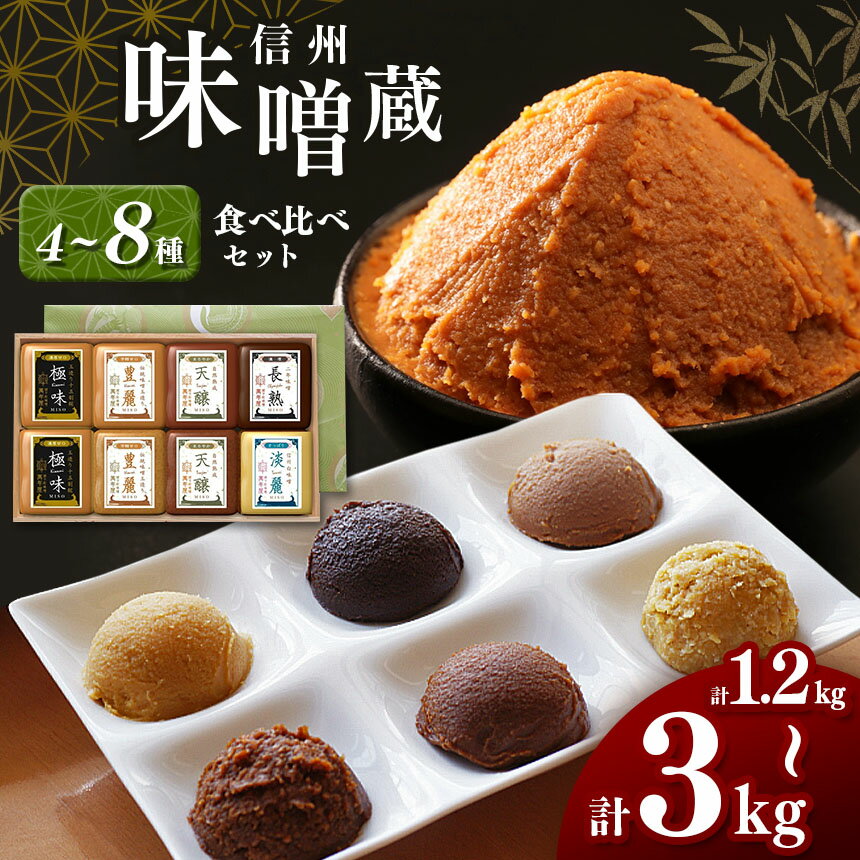 【ふるさと納税】【選べるセット】 信州味噌蔵 味比べ 味噌｜ふるさと納税 松本 信州 健康 選べる 美味しい 発酵 食品 みそ 味噌 萬年屋 長野県 松本市 まつもと 長野