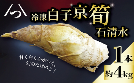 冷凍 白子京筍 石清水 1本 4kg たけのこ 国産たけのこ 幻の白子たけのこ たけのこ丸ごと一本 京都辻農園のたけのこ