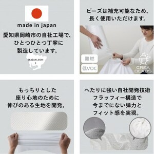 【ハナロロ】バルーンソファ 2P ニットカバーセット(モカ)【1645248】