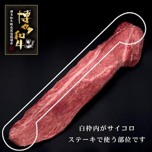 (全3回定期便)【訳あり】博多和牛ヒレサイコロステーキ(不揃い) 600g