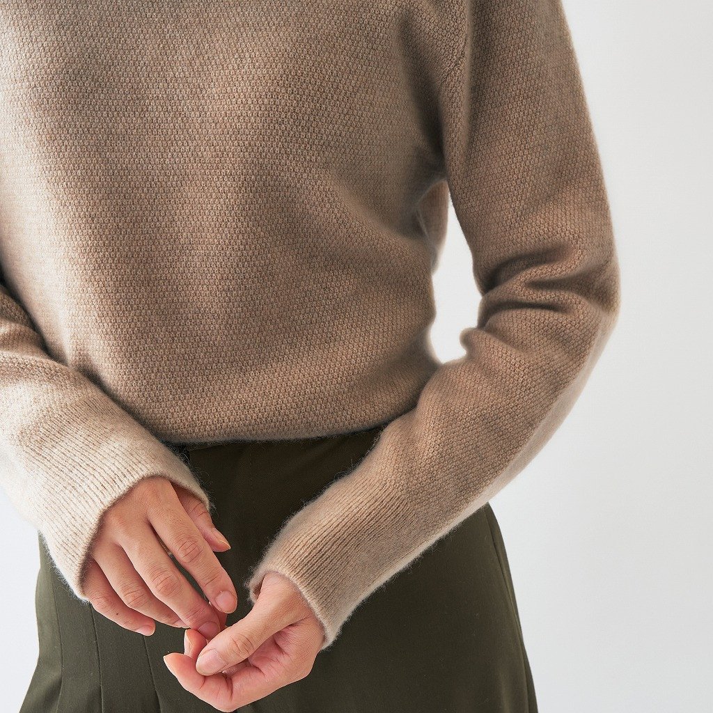 
            カノコ柄クルーネックプルオーバー MKブランド ブラウンM  ニット ファッション おしゃれ 日本製 秋 冬 プレゼント ギフト 第一ニットマーケティング MKDK1302
          