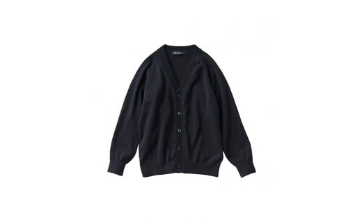 6-136 【ファミリア】Ｖネックカーディガン　綿100％　※ネイビー　１６０ｃｍ　ALPEB009-NV-160