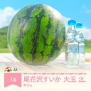 【ふるさと納税】先行予約 大玉 すいか スイカ 2L×1玉入り 令和7年産 2025年産 尾花沢すいか 果物 送料無料