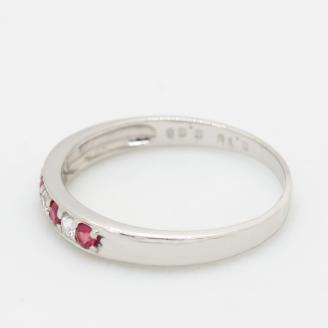 ルビー 一文字 リング 0.15ct SV925 （11477）