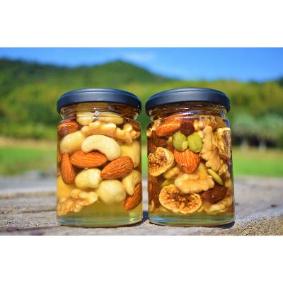 ふるさと納税 すさみ町 ナッツの蜂蜜漬2種セット【峠の恵】【峠の実】