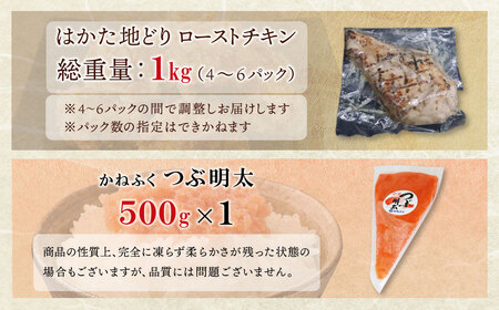 Y08-40 博多地どりローストチキン・つぶ明太セット 地鶏