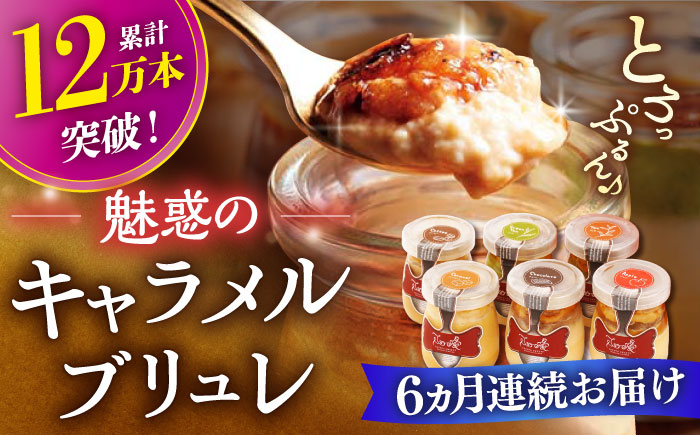 【6回定期便】キャラメルブリュレ6種セット【心優　-Cotoyu Sweets-】[KAA229]/ 長崎 平戸 菓子 スイーツ ミルク キャラメル ブリュレ プリン 贈物 贈答 プレゼント ギフト 定期便 