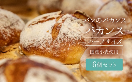 パンのバカンス　バカンス（ハーフサイズ）6個セット