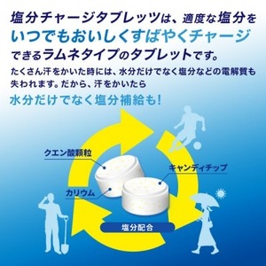 カバヤ 塩分 チャージ タブレッツ 2袋 スポーツ ドリンク 味 熱中症対策 塩分補給 タブレット 【ラムネ】【ho1642】