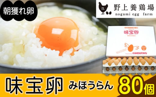 朝獲れ卵 味宝卵 (80個) 卵 Lサイズ 鶏卵《90日以内に出荷予定(土日祝除く)》