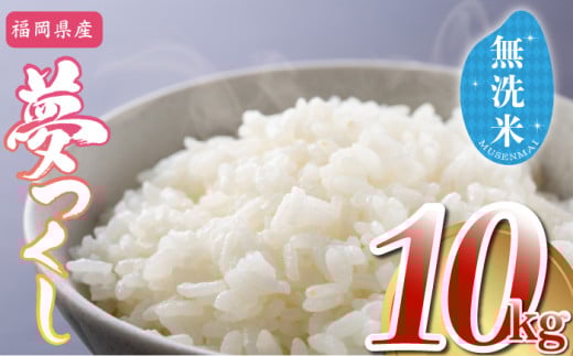 数量限定【令和6年産】福岡県産 夢つくし 無洗米 10kg (5kg×2袋) [M852-1] ごはん コメ ご飯 精米 白米 ブランド米 かんたん 便利