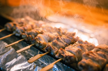 (10096) 焼き鳥 長州黒かしわ 地鶏セット もも串 ささみ串 2種16本  炭火焼 長門市 ちくぜん