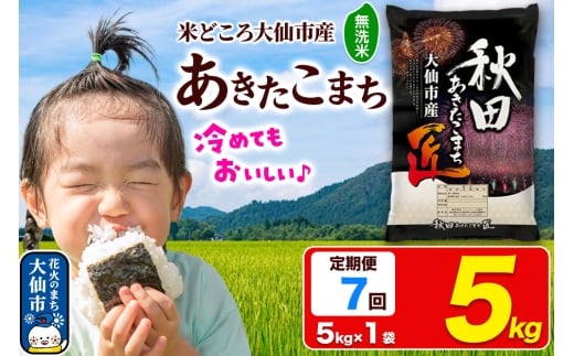 《定期便7ヶ月》米 あきたこまち【無洗米】5kg 秋田県大仙市産 精米 令和7年産 [通算18回 特A 秋田県産 あきたこまち アキタコマチ 秋田こまち 秋田小町 コメ kome 米どころ 5 キロ 小分け ご飯 ごはん 無洗米 サンファーム西木 大仙市]