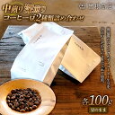 【ふるさと納税】中煎りと深煎りのコーヒー豆 2種類 詰め合わせ（各100g） ブレンド シングルオリジン オフィス アウトドア キャンプ おうち時間 群馬県 渋川市 F4H-0124