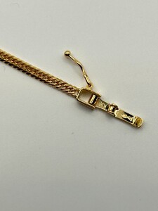 K18 6面ダブル喜平ネックレス(金具:中折れクラスプ)　50cm　JI50-10n