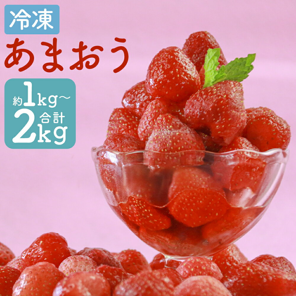 【ふるさと納税】冷凍あまおう 約1kg/約2kg 選べる内容量 1パック約500g 果物 フルーツ いちご 苺 福岡県産 九州産 冷凍 送料無料