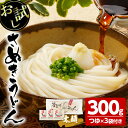 【ふるさと納税】＜お試し＞半生うどん (300g/極太・つゆ3袋) うどん 香川県 讃岐うどんのこんぴらや 特撰つゆ セット 讃岐 讃岐うどん 3人前 3食 さぬき 半生 小麦 麺 老舗 釜玉 醤油 ぶっかけうどん 釜揚げ 名産品 コシ 常温 常温保存 【man163】【こんぴらや販売】