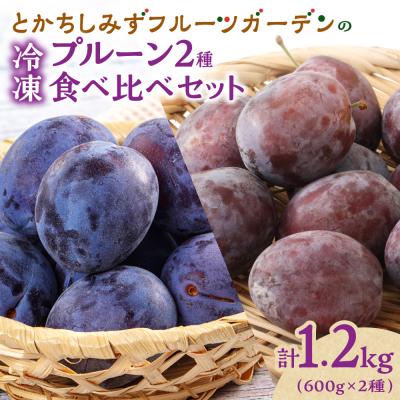 ふるさと納税 清水町 【2026年発送!】とかちしみずの冷凍プルーン2種食べ比べ 1.2kg 北海道産_S009-0020