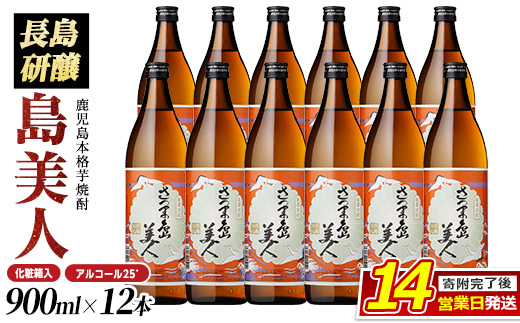 本格焼酎さつま島美人900ｍｌ×12本（化粧箱入）_nagashima-6065
