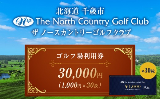 ザ・ノースカントリーゴルフクラブ1,000円ご利用券×30枚 ゴルフ スポーツ チケット 利用券 施設 アクティビティ