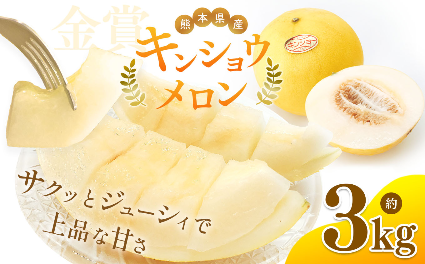 
熊本県たまな産 キンショウメロン 3kg
