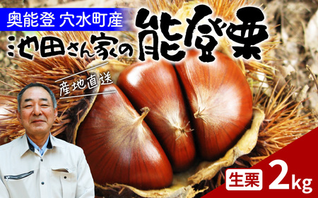 【先行予約】奥能登 池田栗園の能登栗 2kg / 栗