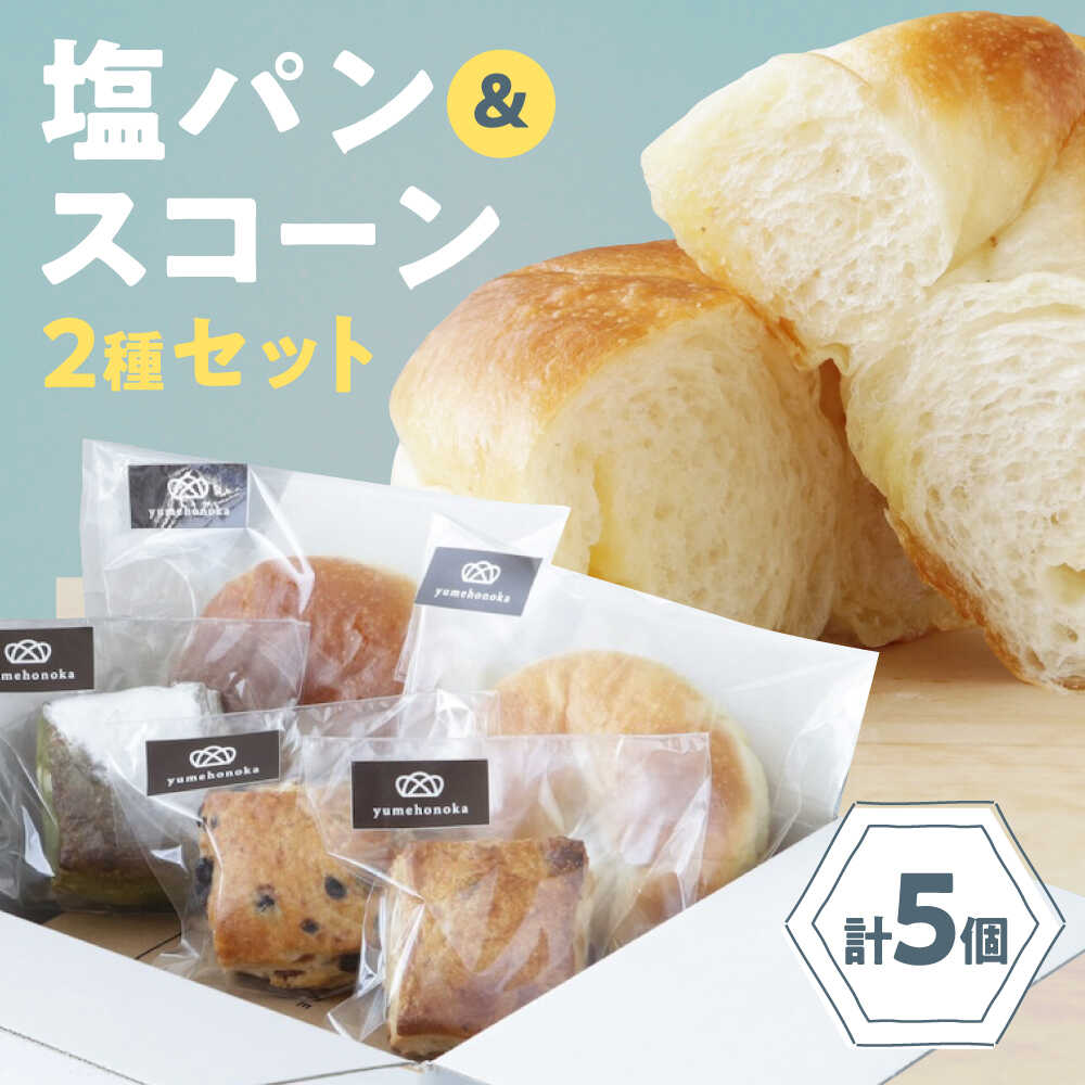 【ふるさと納税】【冷凍】スコーン＆臥龍塩パン 5個セット 大洲市/株式会社アライ[AGAY058] パン 塩パン しおぱん ぱん 食パン 朝食 昼食 夕食 菓子パン 総菜パン おすすめ 人気