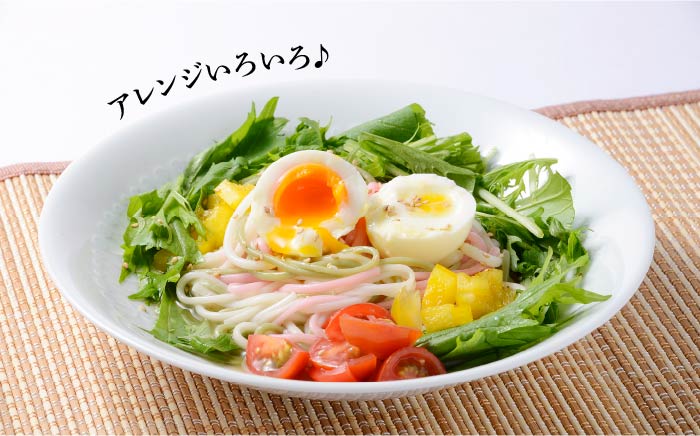 【3色で彩り鮮やか】 五島手延うどん 梅うどん わかめうどん スープ付【マルマス】 [RAX006]