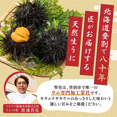 ふるさと納税 登別市 【2025年夏発送】折詰きたむらさきうに 100g×1枚 |  | 01