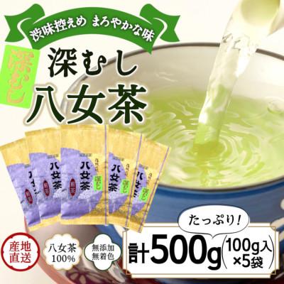 ふるさと納税 太宰府市 八女茶100% 深むし茶 500g(100g×5袋)(太宰府市)