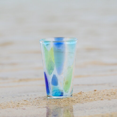【ふるさと納税】【RYUKYU GLASS WORKS 海風】海想ビアグラス