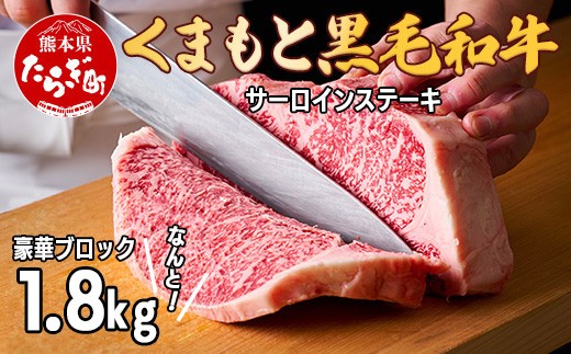くまもと黒毛和牛 サーロインステーキ 【豪華ブロック】約1.8kg
