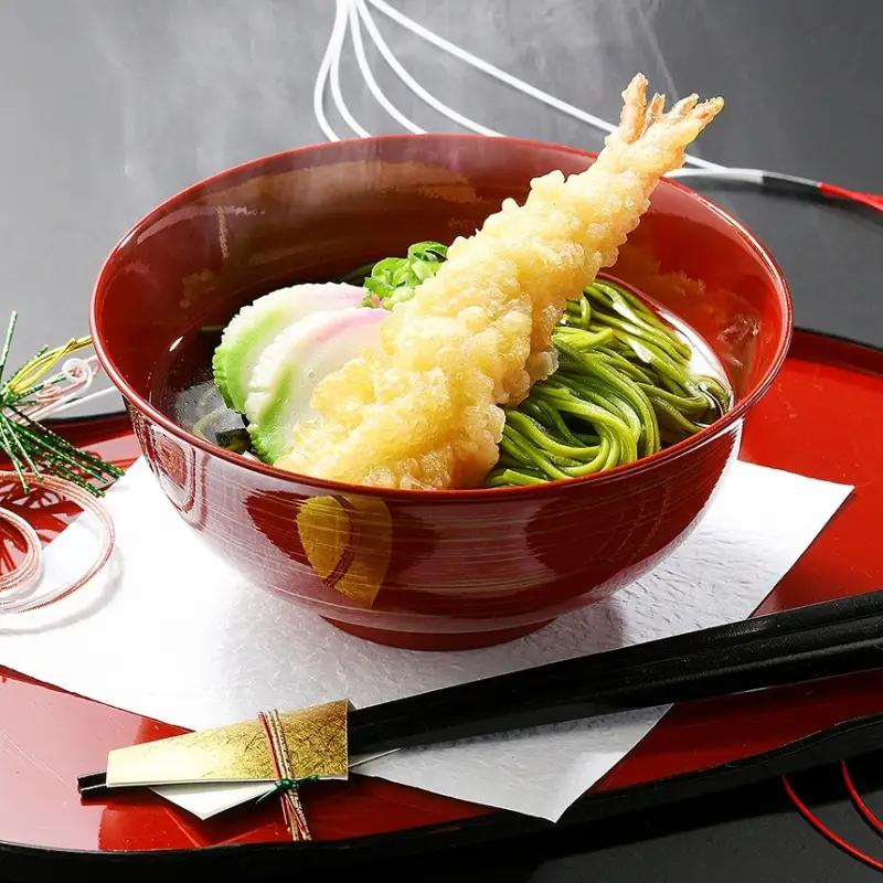 京都きよ泉の抹茶・ほうじ茶そば(12食分・各3袋入り・つゆ付き) 〈茶蕎麦