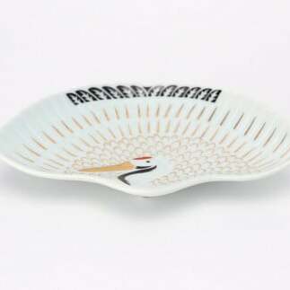 有田焼 徳幸窯 錦鶴絵鶴型銘々皿 2枚セット 丸兄商社 MARUKEI お祝い お正月 ハレの日 和食器 A25-493_イメージ3