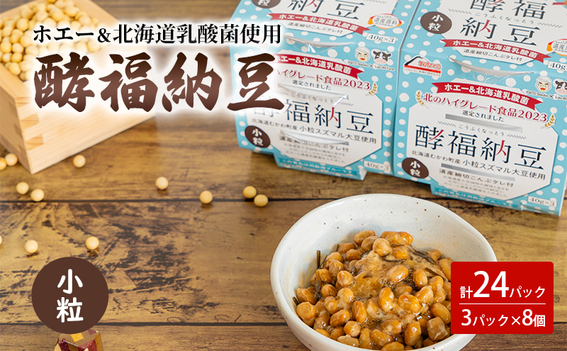 「なかいさんちの手造り納豆」酵福納豆(40g×3パック) 計8個 