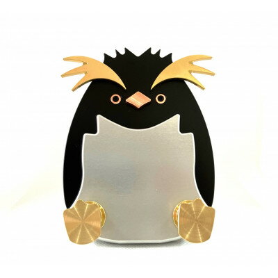【ふるさと納税】Rockhopper　Penguin(ブラック)　スマホスタンド【1525355】