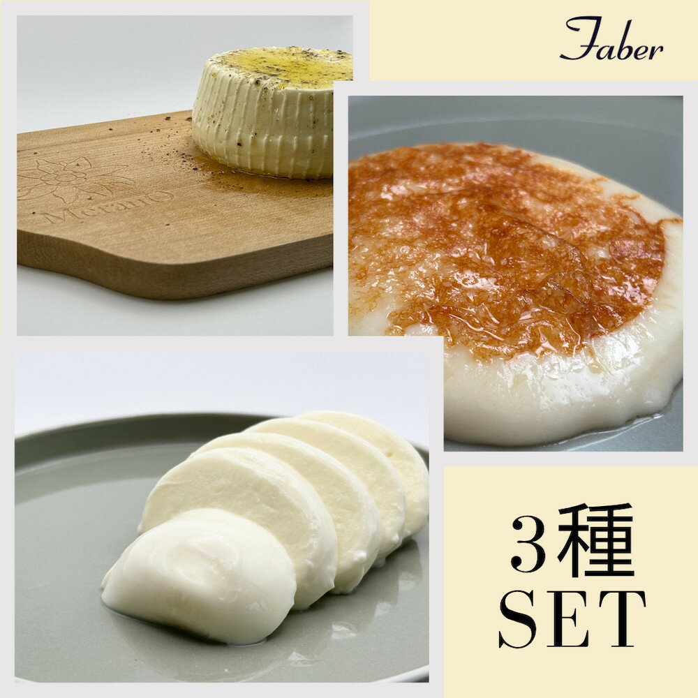 【ふるさと納税】【MOFコンテスト金賞受賞】ファーベル3種のチーズセット | 豊田市 チーズ 手作り モッツアレラ 人気 おすすめ 送料無料