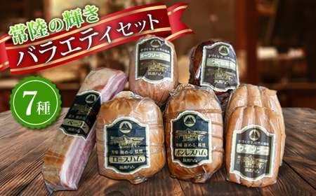 銘柄豚「常陸の輝き」バラエティブロック7品(筑波ハム ハム・ベーコン・ソーセージ・焼豚) 茨城県産_肉 ハム 豚肉   肉 ソーセージ・ウインナー 豚肉   肉 ベーコン・サラミ 豚肉 _【配送不可地域：離島・沖縄県】【1446253】
