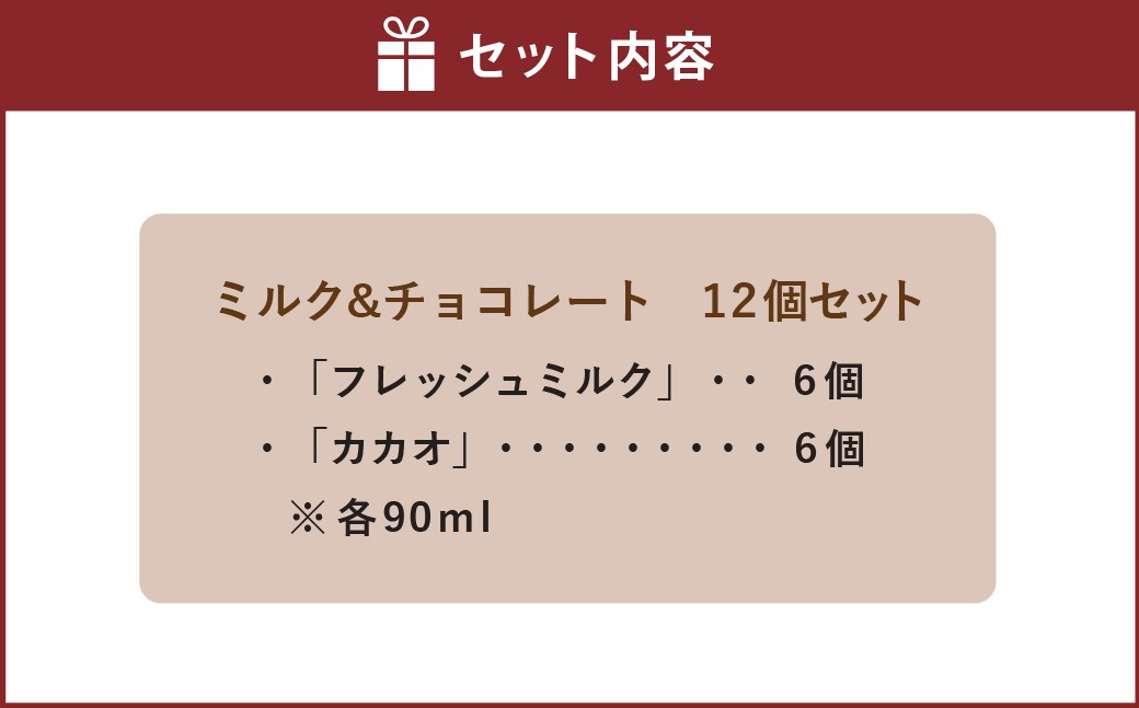 ミルク&チョコレート 計12個