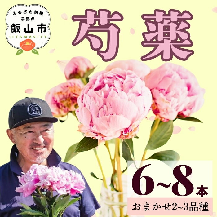 【ふるさと納税】《先行予約》芍薬 切花 おまかせ2〜3品種 6〜8本セット《出荷時期：2026年5月中旬頃〜》 太田農園 【 花 お花 フラワー シャクヤク 大輪の花 ギフト 母の日 ギフト オススメ プレゼント ギフト 花束 】