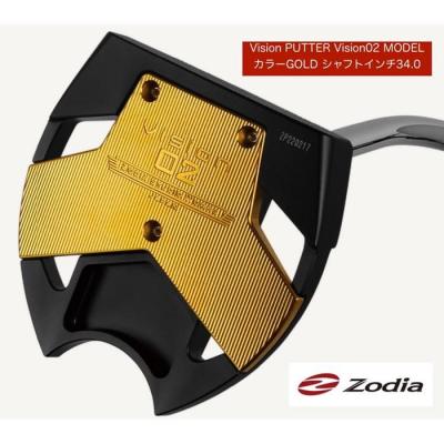 ふるさと納税 名古屋市 ゾディア Vision PUTTER  Vision02モデル GOLD シャフトインチ34.0