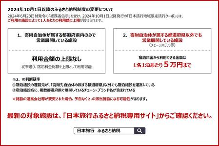 長野県長野市　日本旅行　地域限定旅行クーポン90,000円分
