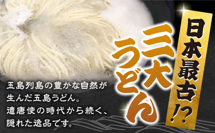 【全3回定期便】椿うどん10袋セット　保存食　椿　五島　うどん　手延べ　五島市/中本製麺 [PCR013]