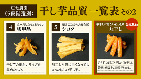 「庄七農園」自慢の 干し芋食べ比べセット 平干し「寒干し"極”」＆ 丸干し「特選”丸”」 平干し 100g×3 丸干し170g ×2 茨城 お取り寄せ 茨城県産 さつまいも サツマイモ お芋 おいも 